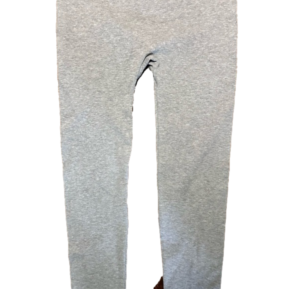 Women's Electric Yoga Leggings - ribbed light gray/stretchy Sz 1X - EGUC - Picture 2 of 4